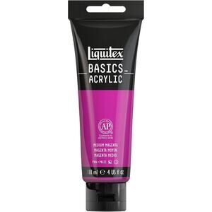 Liquitex Basics Medium Magenta Acrylic Paint Tube 118 ml 4 Oz NEW